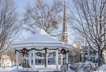 Christmas time in the town square