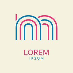 M Letter Logo. Vector Icon