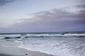 Ocean waves at sunrise