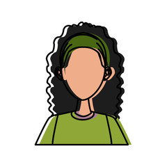 Young woman cartoon icon vector illustration graphic design
