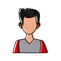 Young man cartoon icon vector illustration graphic design