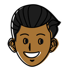 Young man cartoon icon vector illustration graphic design