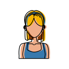 Young woman cartoon icon vector illustration graphic design
