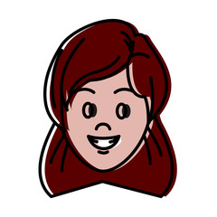 Young woman cartoon icon vector illustration graphic design