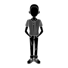 Young man cartoon icon vector illustration graphic design