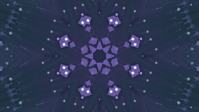 Blue Abstract Background. Kaleidoscope. Seamless looping.