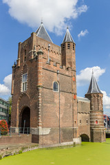 Fototapeta na wymiar Old city gate Amsterdamse Poort in Haarlem