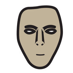 Isolated carnival mask on a white background, Vector illustration