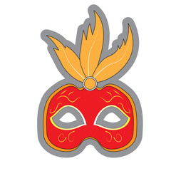Isolated carnival mask on a white background, Vector illustration