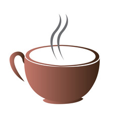 Isolated abstract coffee mug logo, Vector illustration