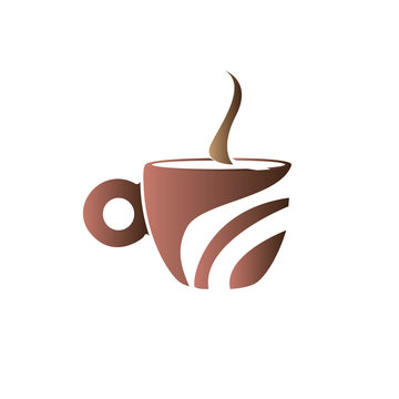 Isolated abstract coffee mug logo, Vector illustration