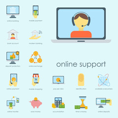 Money finanse banking safety icons business currency card deposit payment vector illustration.