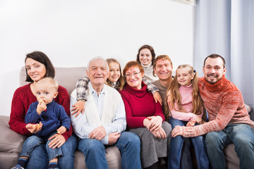 Fototapeta premium Family members making family photo