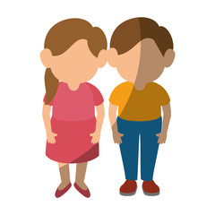 couple of woman and man icon