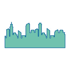 Obraz premium silhouette of city buildings icon
