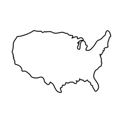 United states map silhouette