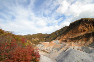 北海道　登別の紅葉