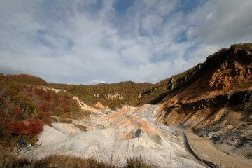 北海道　登別の紅葉