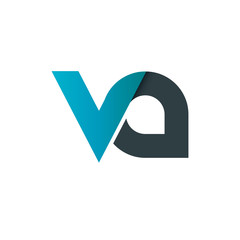 Initial Letter VA Linked Design Logo