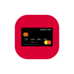 Credit card Square icon vector illustration