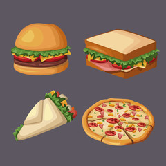 Fast food icons icon vector illustration graphic design