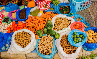 The bazaar in medan, Indonesia