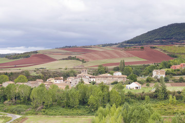 Fototapeta na wymiar San Andres del Valle village in La Rioja, Spain. Typical village.