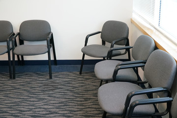 Close up on meeting room with chairs