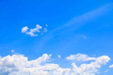 blue sky bright and big cloud beautiful summer. art of nature with copy space for add text