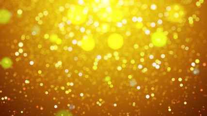 blur background with bokeh effect, Out of focus background. Colorful lights bokeh on background gold light, background, blur dust motion graphic, Particle motion, gradient radial effect