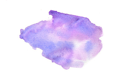 Abstract purple pink watercolor background texture, watercolor hand painted on white paper