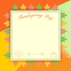 Happy thanksgiving day celebration background and border template