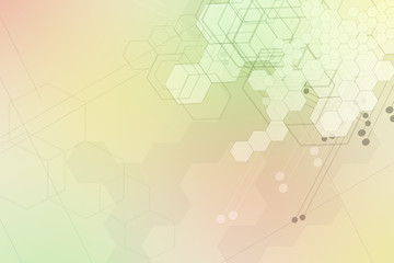 Obraz premium Abstract hexagon and technology background.