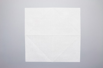 Napkin on a gray background