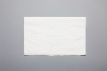 Napkin on a gray background