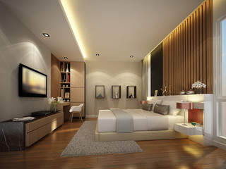 abstract sketch design of interior bedroom,3d rendering