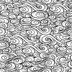 Fantasy decorative clouds seamless pattern