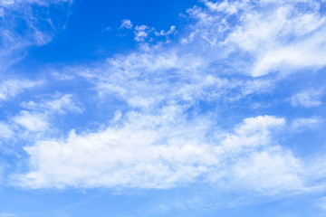 White clouds in the blue sky