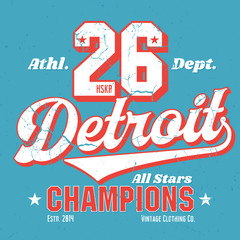 Detroit Champions - Tee Design For Print