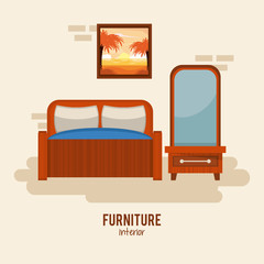 Furniture home interior icon vector illustration graphic design