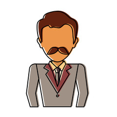 colorful  man professional over white background vector illustration