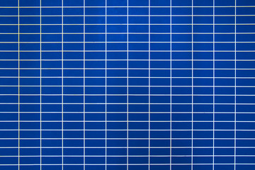 Textures and patterns of blue marble walls are a grid pattern.