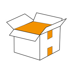 Delivery box open icon vector illustration graphic design
