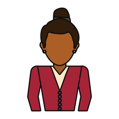 colorful  businesswoman over white background  vector illustration