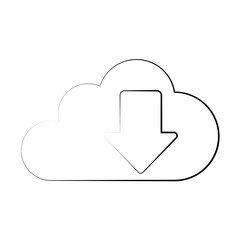 Cloud computing technology icon vector illustration graphic design
