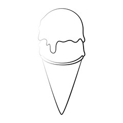 Ice cream cone icon vector illustration graphic design