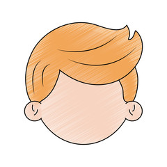 Kid boy faceless icon vector illustration graphic design