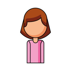 portrait female employee call center work