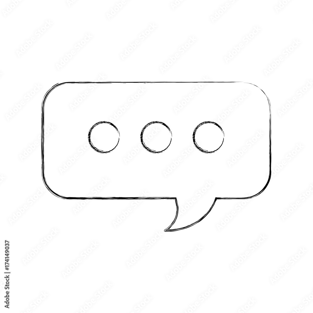Poster speech bubble chat message service support