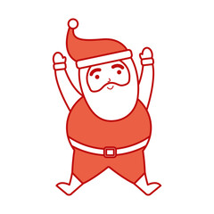 christmas happy santa claus jumping celebration